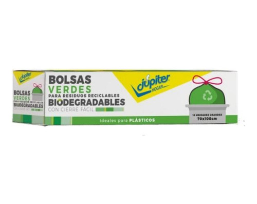 Bolsa Biodegradable Júpiter Verde 70x100 X10