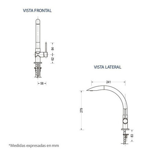Griferia Grupo Fregadero Monomando Río Fundición Pacífico