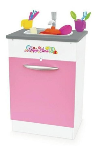 Pia Infantl Super Clean Rosa Em Madeira Junges