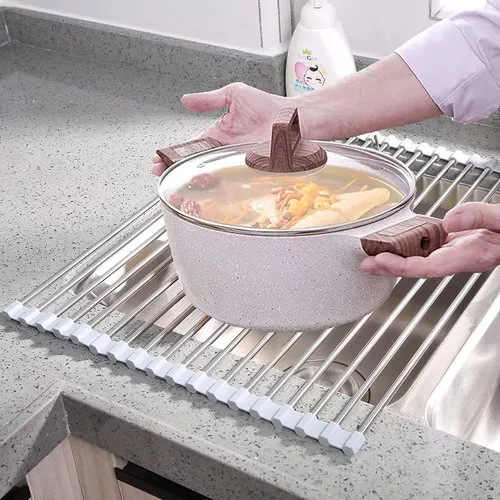 seca platos sobre el fregadero estante secador de platos escurridor para  cocina