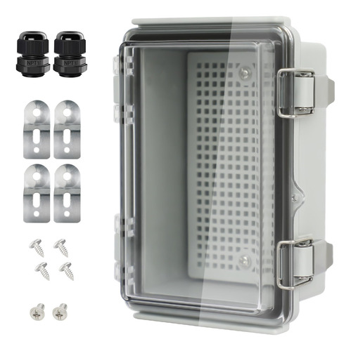 Lemotech Caja Electrica, Ip67, Impermeable, Con Bisagras, Cu