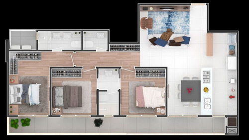 Imagem 11 de 12 de Apartamento De 3 Dormitórios - 57_1