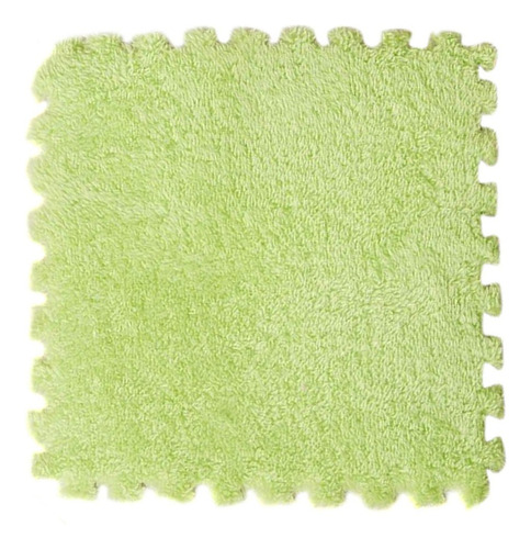 Pack 10 Eva Tipo Alfombra Puzzle 30x30x1cm Con Borde Verde