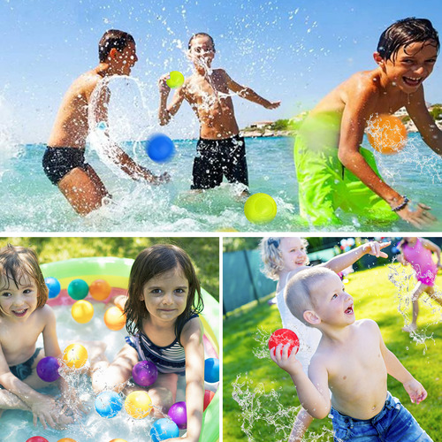 8 Globos De Agua Reutilizables, Globos De Agua De Silicona,