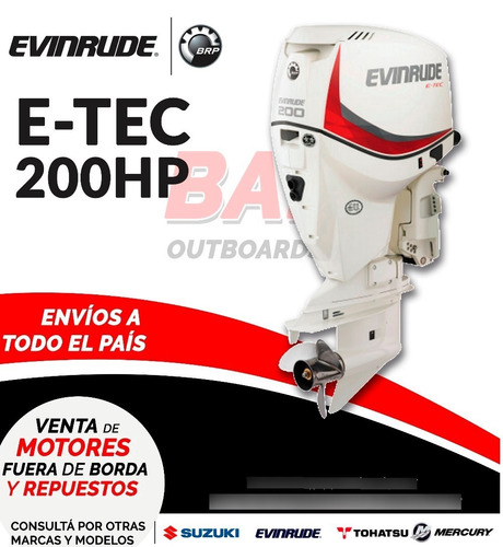 Imagen 1 de 4 de Motor Fuera De Borda Evinrude E-tec 200 Hp  2 Tiempos