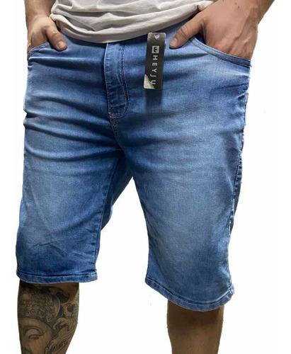 Imagem 6 de 6 de Kit 3 Bermudas Jeans Masculina Lycra Elastano