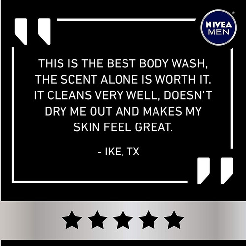 Nivea Men Deep Active Clean Charcoal Body Wash, Cleansing Bo