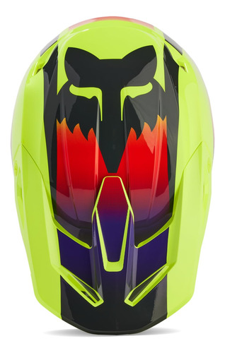 Casco De Motocross Fox Racing V1 Flora Yellow Small