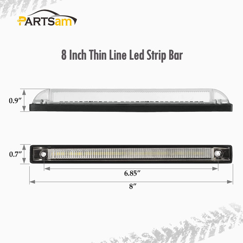 Tira De Luces Led 8 Pulgadas Partsam Modelo Barco Y Camión Color De La Luz