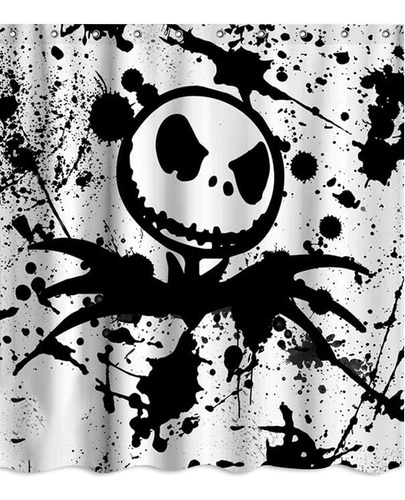 Cortina De Ducha De Halloween Con Diseño De Calavera, El Ext