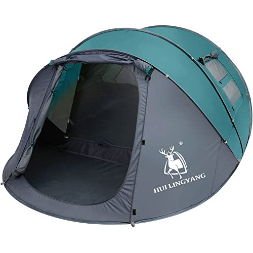 6 Person Easy Pop Up Tent,12.5x8.5x53.5'',automat...