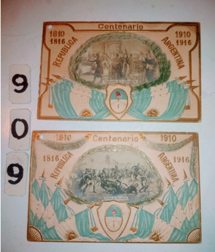 Postales Antiguas C/ Relieve 1810-1910 / 1816-1916c/u 15000