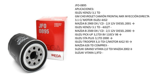  Filtro De Aceite Chevrolet Nkr Izusu 3.1 Troper 3.1 Kenzu