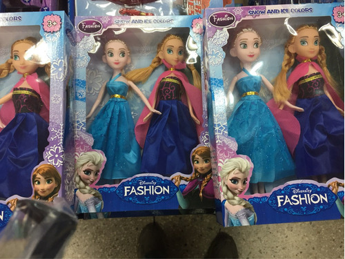 Set Barbies Frozen 2 X 1 Muñecas Niñas Juguete
