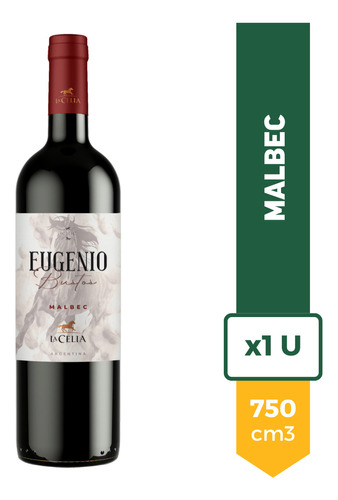 Vino Eugenio Bustos Malbec Tinto 750ml La Celia - Oferta