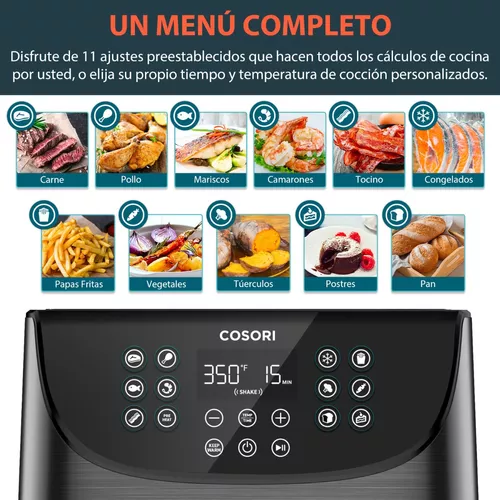 Freidora Aire Max Cosori 5.5l 11 Funciones Horno Electrico Color Blanco