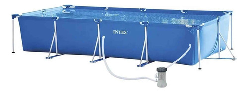 Alberca estructural rectangular Intex 28279 con capacidad de 7127 litros de 4.5m de largo x 2.2m de ancho  azul