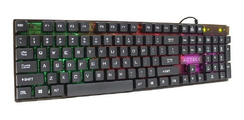 Imagen 4 de 6 de Teclado Gamer Acteck Rgb Aurean X Alambrico Negro