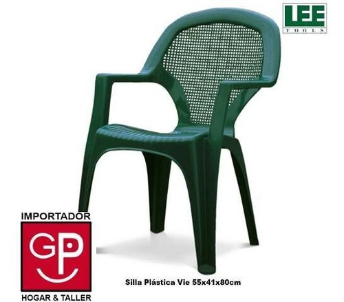 Silla Plástica Vie - Verde 55x41x80cm G P
