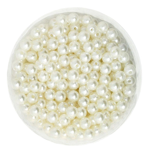 500 Perlas Sueltas De Plástico De 6 Mm Con Espaciador De Per