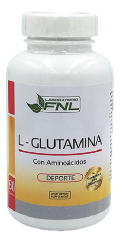 L- Glutamina 1 Frasco 60 Caps 500mg. Regeneracion Muscular