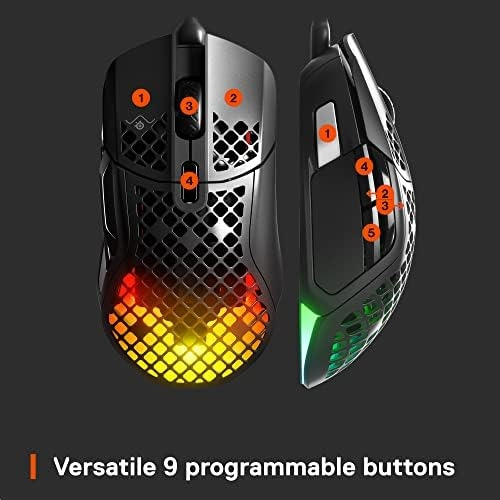 Steelseries aerox 5 - Lightweight Gaming Mouse - 18000 Cpi -