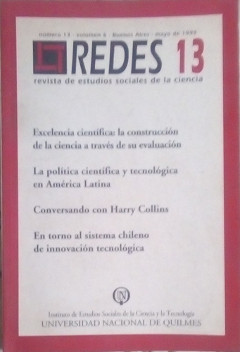 Redes N°13 Revista De Estudios Sociales De La Ciencia