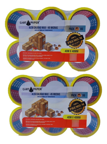 Imagen 2 de 4 de Dispensador Cinta De Embalaje + 12 Cintas / Cart Paper