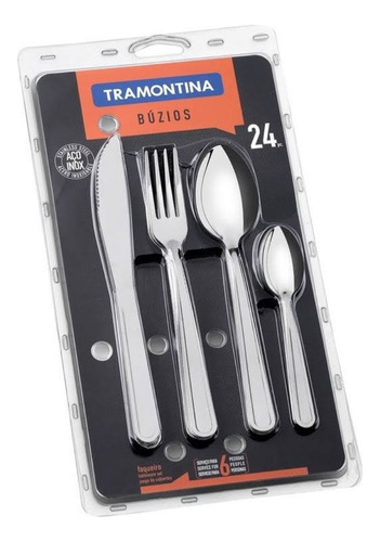 Juego Cubiertos Tramontina Modelo Buzios 24 Pcs
