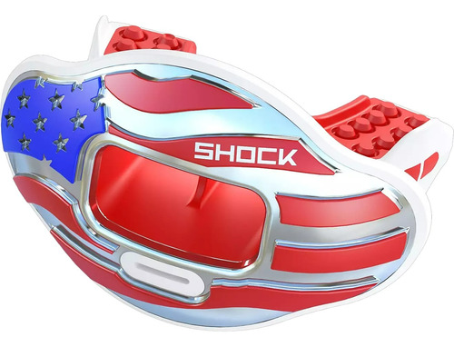 Shock Doctor Protector Bucal Chupon Americano Flag Chrome 3