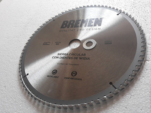 Sierra Circular 300 Mmx 80 Dientes Widia Bremen 3868