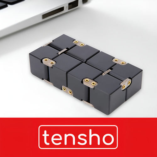 Cubo Mágico Infinito De Aluminio Antiestres Fidget Infinity Negro