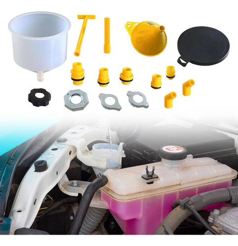 Kit De Purga De Embudo De Radiador De 15 Piezas Embudo De