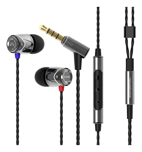Audiofone com microfone Soundmagic E10c compatível com Android-iPhone