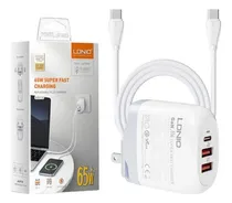 Comprar Cargador Carga Super Rapida 65w Usb C Universal Ldnio Cable