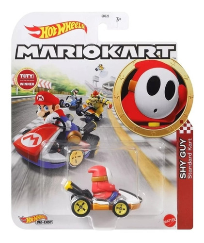 Hot Wheels Mario Kart Shy Guy Standard Kart Vehiculo Mattel 