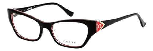 Guess  Marcos De Gafas Ovaladas Negras Para Damas