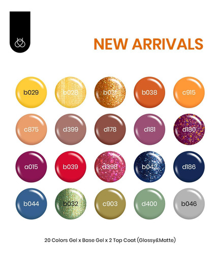 Kit De 23 Esmaltes Gel Secado Uv Coleccion Autumn Spectrum 20 Colores
