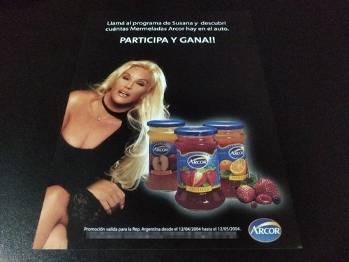 (pf308) Publicidad Arcor * Susana Gimenez