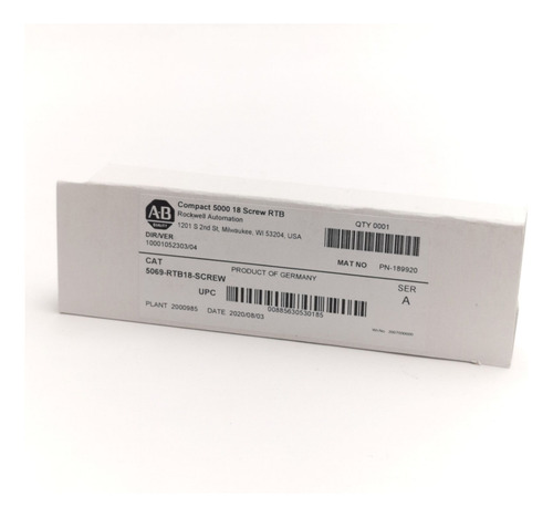 Allen Bradley 5069-rtb18-screw Compact I/o 18-pin Termin Cck