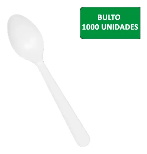 Cuchara sopera 16cm blanca - Desechables Diversos