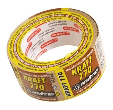 Fita Empacotamento 48mm X 50m Kraft 770 Pardo Adelbras 2 Un