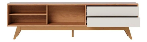 Mesa De Tv Minimalista Icarus Color Haya/blanco Tu Mesita