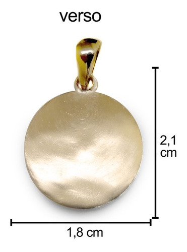 Imagem 2 de 2 de Pingente Pantáculo Prosperidade - Prata Com Banho De Ouro