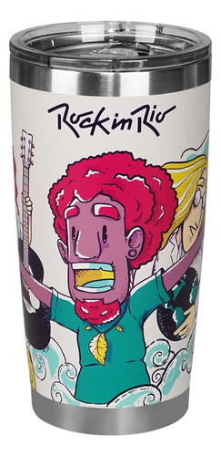 Copo P/ Cerveja Rock In Rio Gluck Future Power Branco 519ml