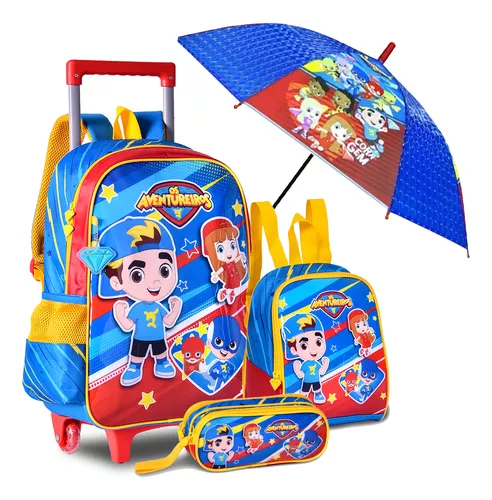 Mochila Infantil Escolar Luccas Neto Rodinha Aventureiros