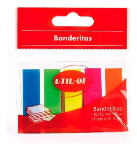 Señaladores Adhesivos Fluo Util Of 45x12 Mm (na59324)