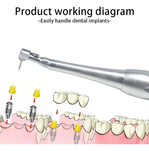Chave De Torque Implante Dentário Torquímetro Prótese Manual Prateado