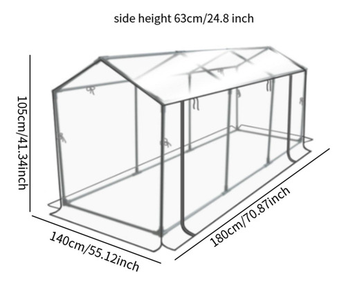 Mini Invernadero Kit De Cubierta Para De 180cmx140cmx105cm