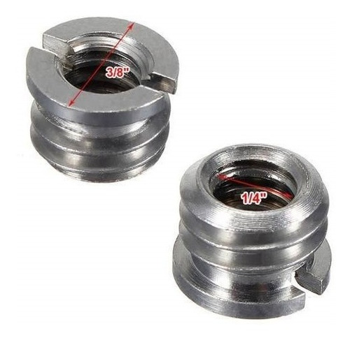 Imagen 2 de 4 de Adaptador Rosca Tornillo 1/4 A 3/8 Trípode & Monópie